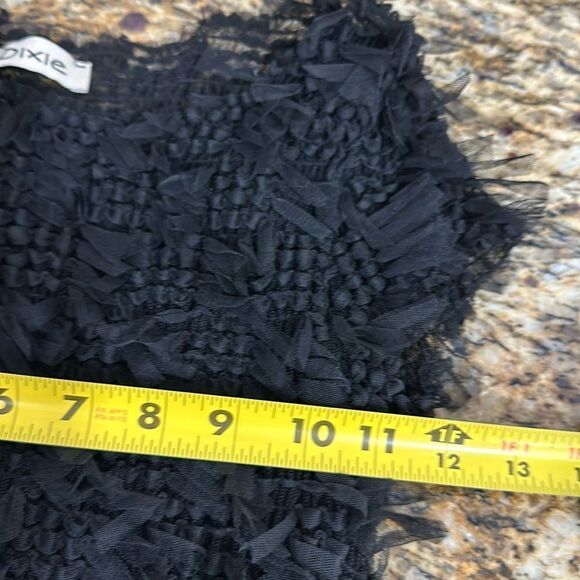 Dixie Short Sleeve Stretchy Cocktail Christmas Mini Dress In Black Size S - Picture 7 of 8